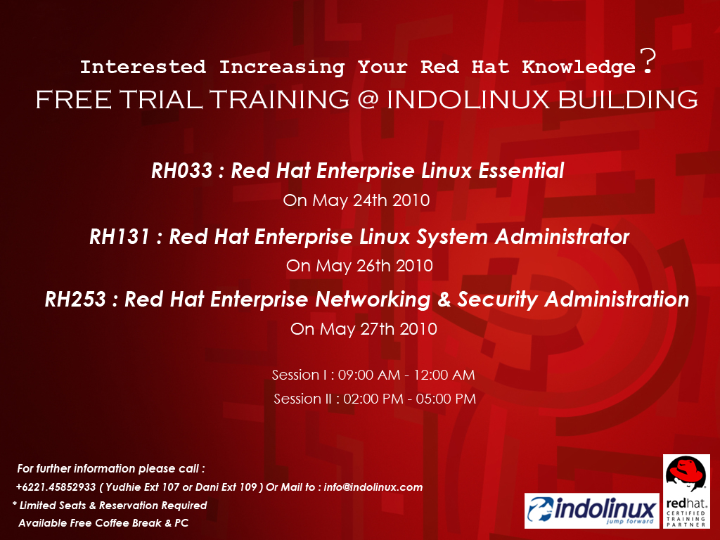 Free Trial Training Indolinux RedHat