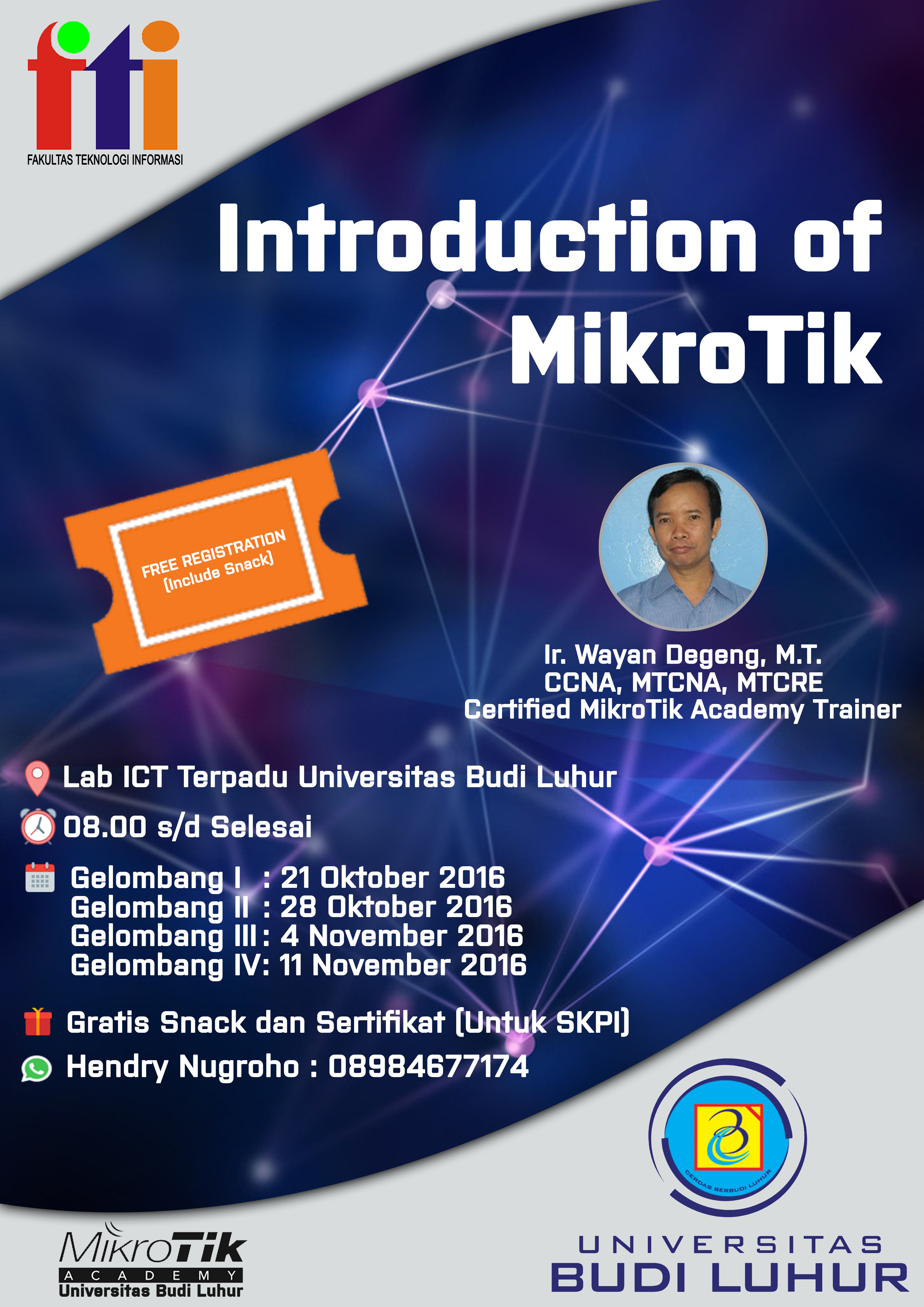Workshop "Introduction of MikroTIK"
