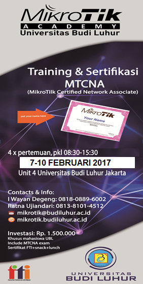 Training & Sertifikasi Mikrotik MTCNA
