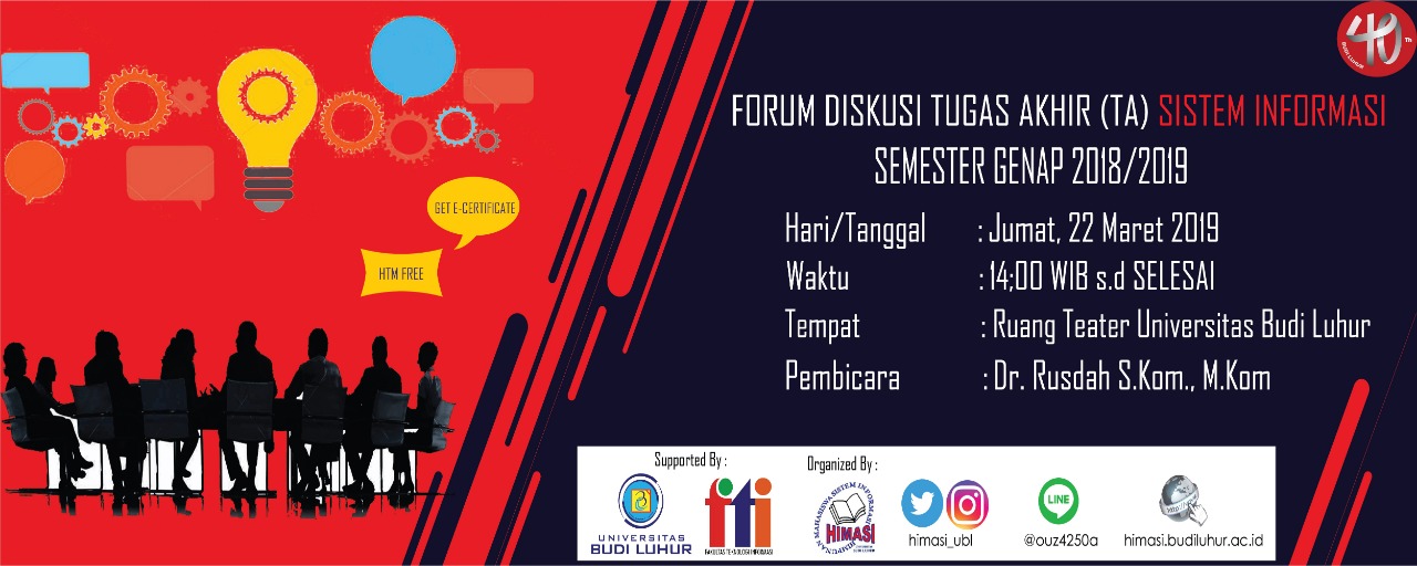 Forum Diskusi Persiapan Kuliah Kerja Praktek Program Studi Sistem Informasi Semester Genap 2018/2019